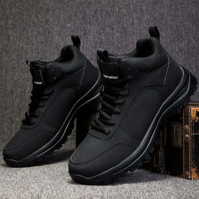 Men’s Winter Martin Boots – Fleece-Lined Warm Snow Casual Shoes