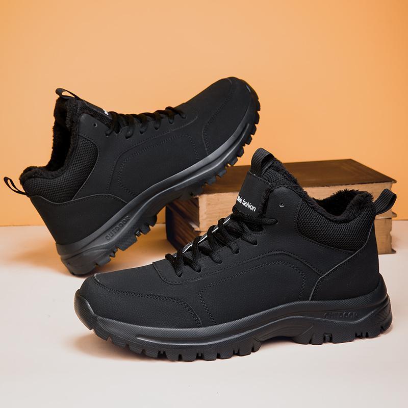 Men’s Winter Martin Boots – Fleece-Lined Warm Snow Casual Shoes