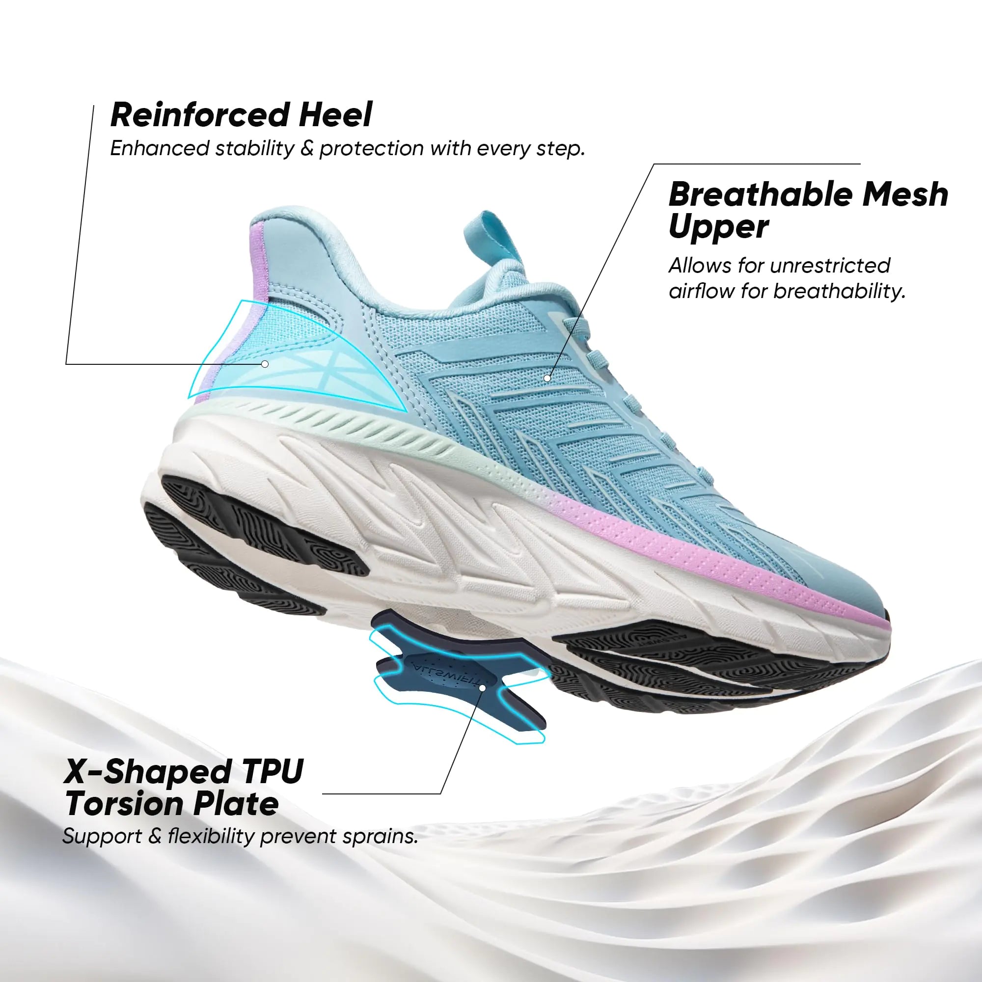 Women's Slip On Walking Shoes Running ActiveCushion Comfortable Tennis Breathable Non Slip Athletic Gym Workout Cross Training Sneakers 6 Light Blue - #GIAA73110001