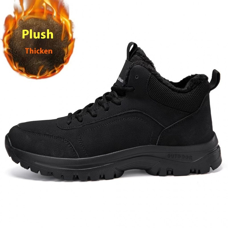 Men’s Winter Martin Boots – Fleece-Lined Warm Snow Casual Shoes