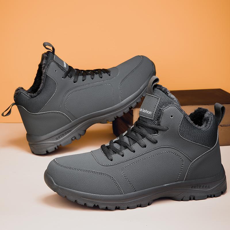 Men’s Winter Martin Boots – Fleece-Lined Warm Snow Casual Shoes