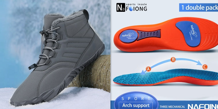 Men’s Winter Outdoor Hiking Shoes – Plush Insulated & Lightweight