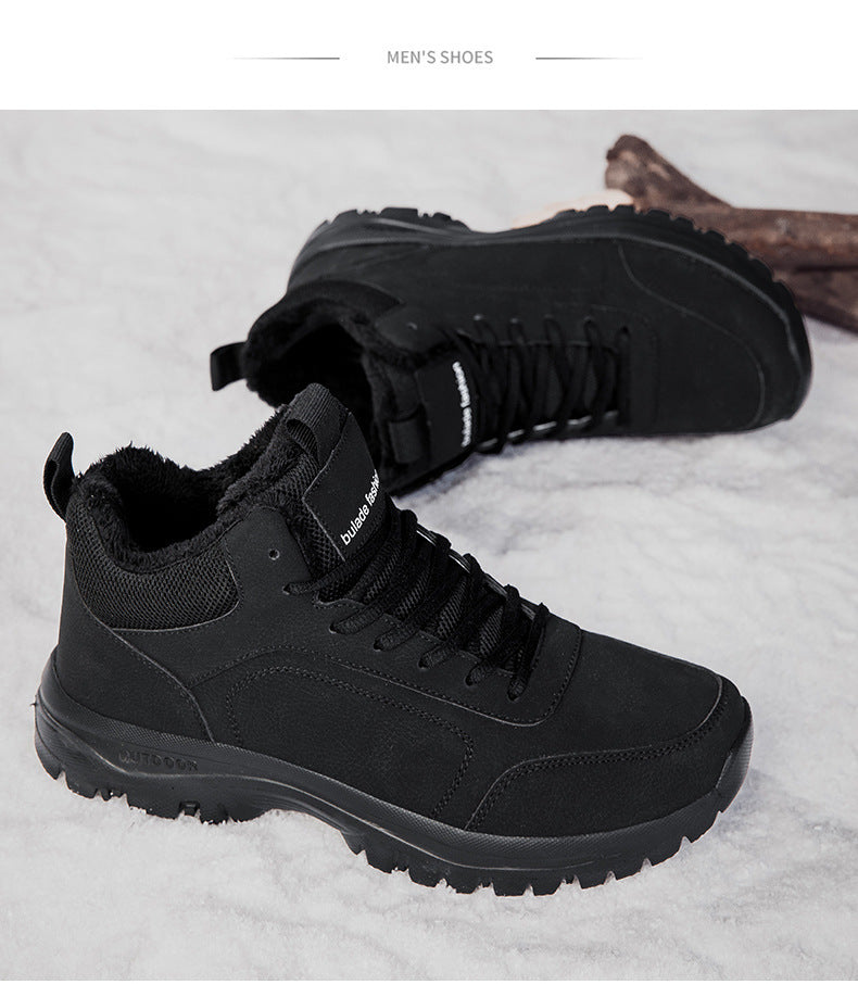Men’s Winter Martin Boots – Fleece-Lined Warm Snow Casual Shoes