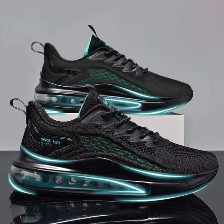 Men’s Flyknit Running Shoes – Shock-Absorbing Air Cushion, Height-Increasing