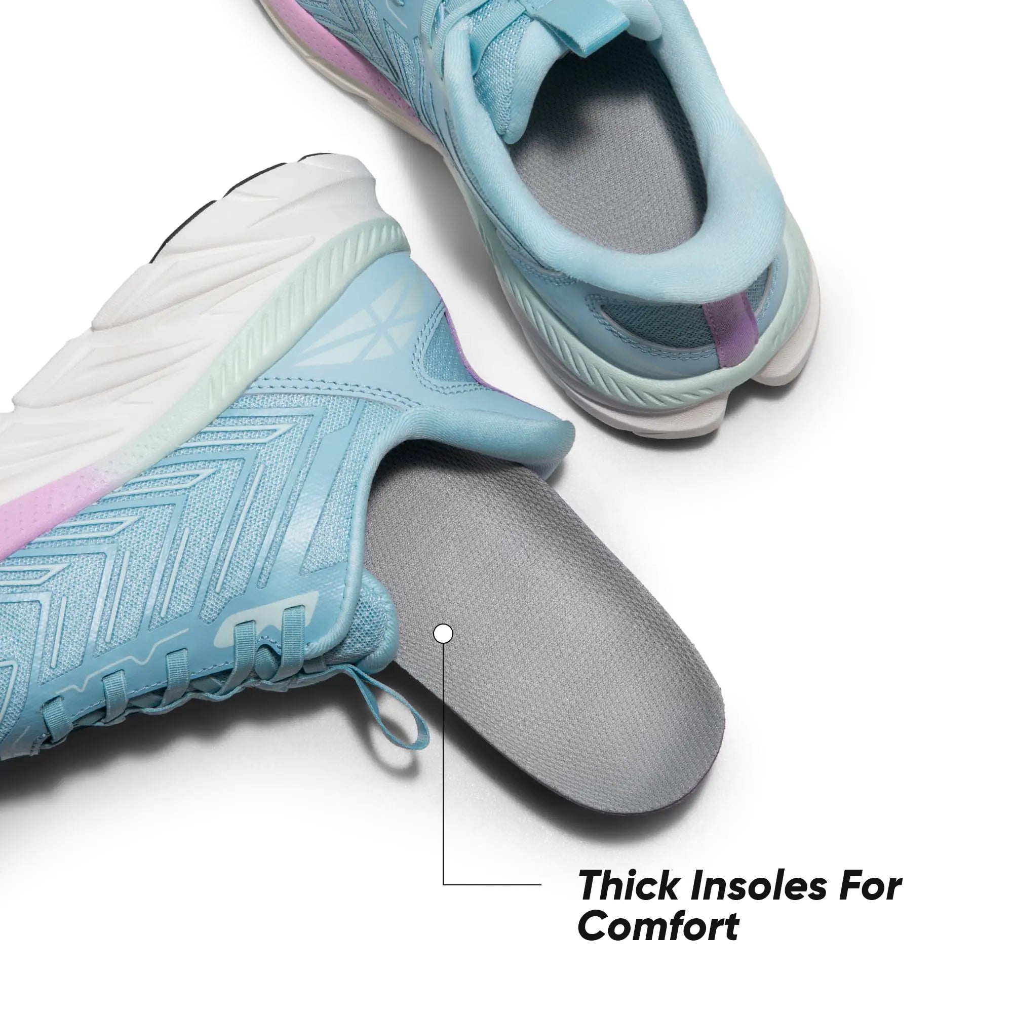 Women's Slip On Walking Shoes Running ActiveCushion Comfortable Tennis Breathable Non Slip Athletic Gym Workout Cross Training Sneakers 6 Light Blue - #GIAA73110001